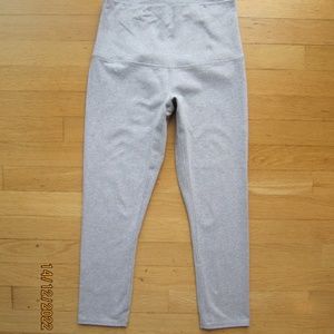 Lululemon Size 6 Gray High Rise Length Cotton Blend Wunder Under Leggings